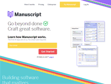 Tablet Screenshot of manuscript.com